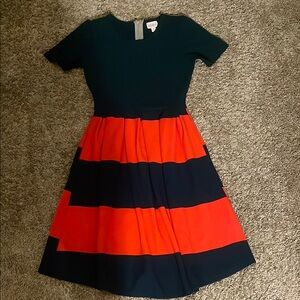 Striped Green and Orange Women’s Dress